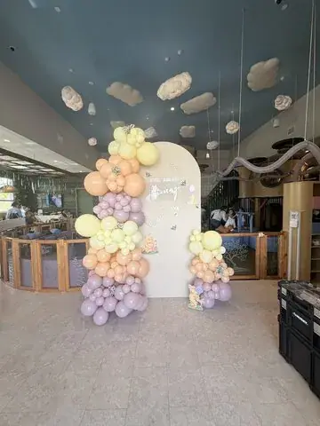Custom Balloon Garland with Chiara Backdrop