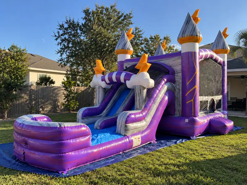 Lightning Bounce House with Slide