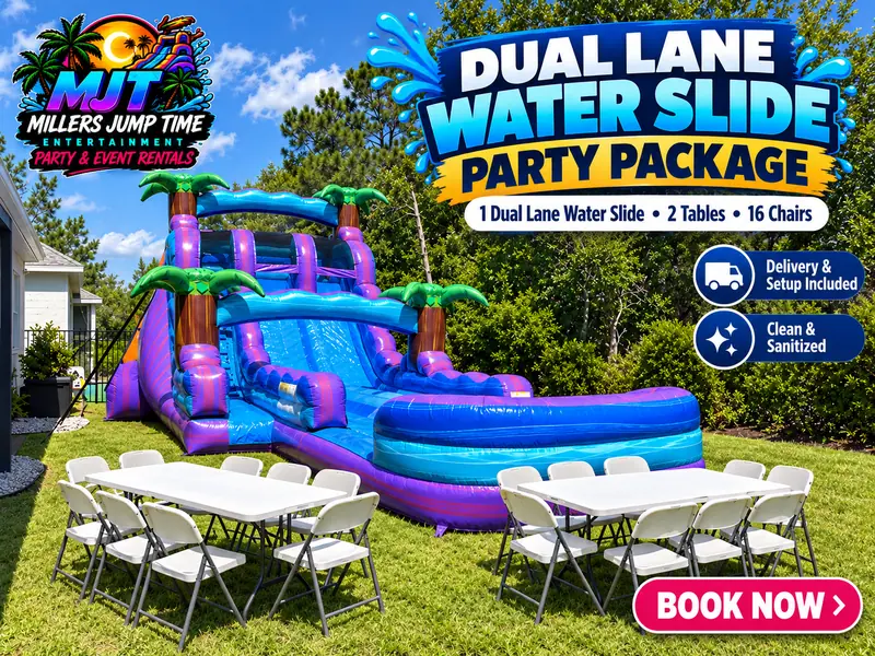 Double Lane Water Slide Party Package
