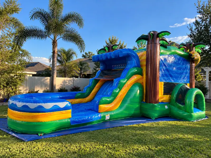 Jungle Bounce House with Slide