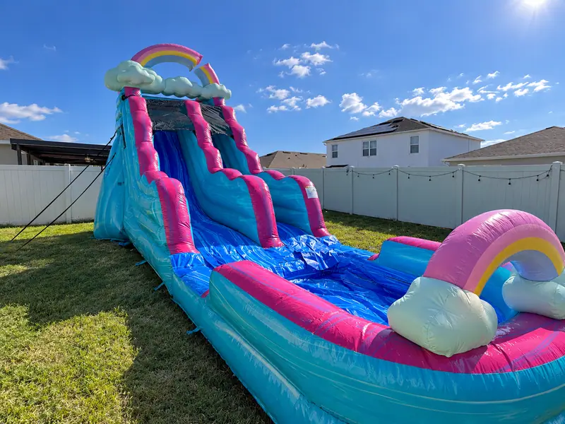 15ft Rainbow Rush Water Slide Rental