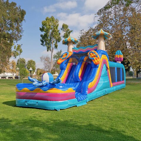 Beach Blast inflatable obstacle course from Millers Jump Time
