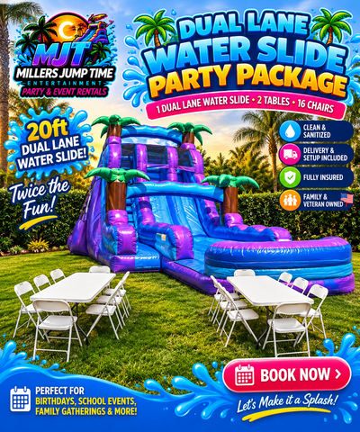 Double Lane Water Slide Party Package