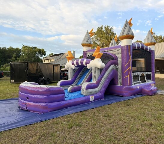 Lightning Bounce House with Slide